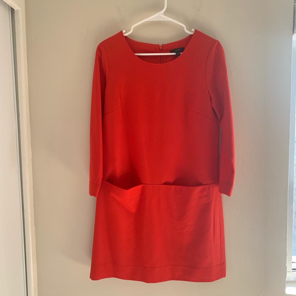 J Crew pocketed red dress